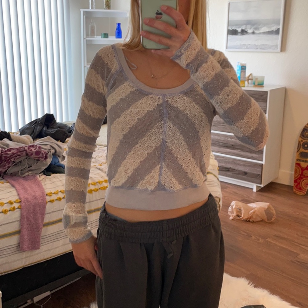Lace free people shirt xs